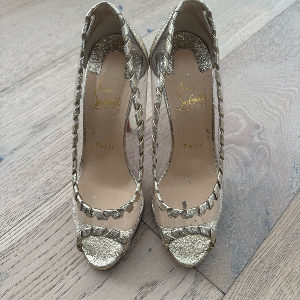 Christian Louboutin Metallic Gold Heels